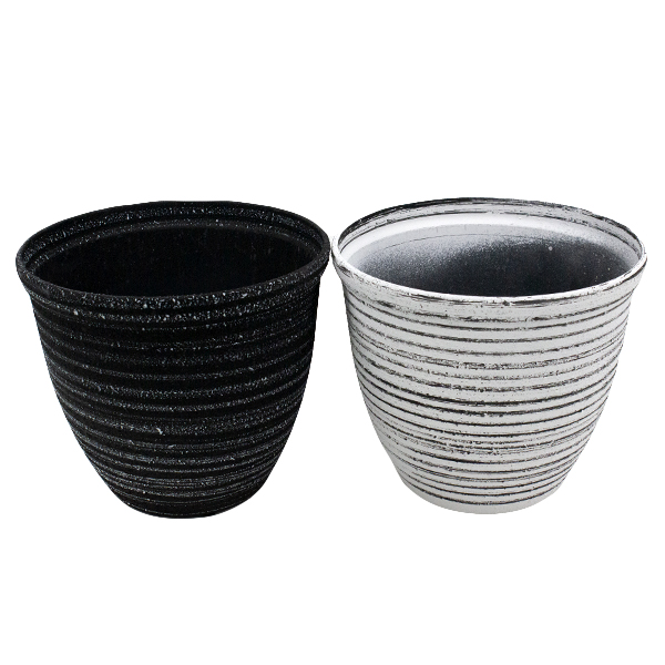 Кашпо пластиковое ИНЬ-ЯНЬ Ø-22см h-20см