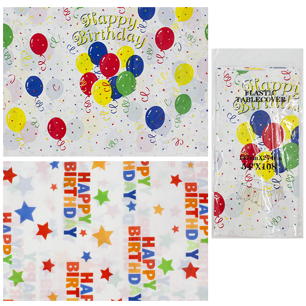 Скатерть 137*274см HAPPY BIRTHDAY (материал - PE)