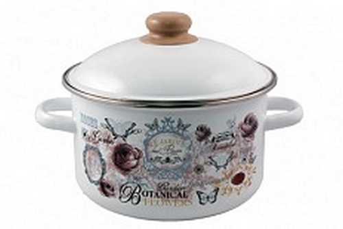 Кастрюля эмал цил Roses 5,5л ТМ Appetite