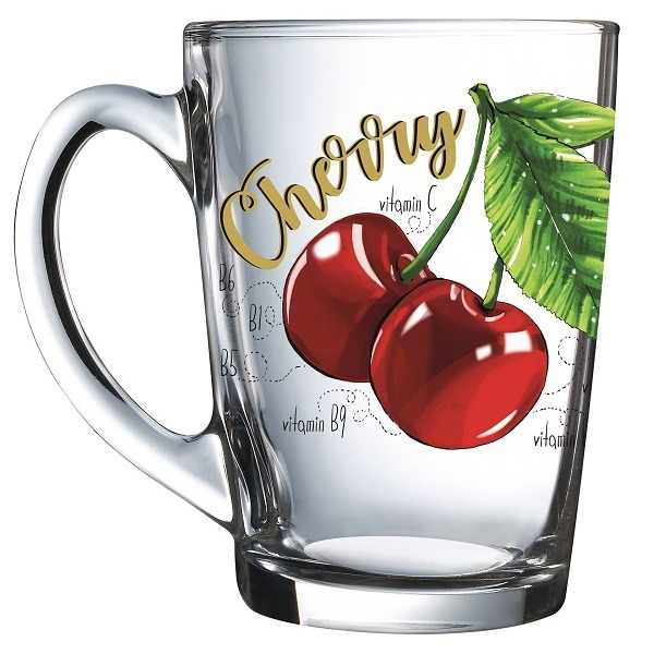 Кружка "Капучино" 300 мл "Полезная вишня"