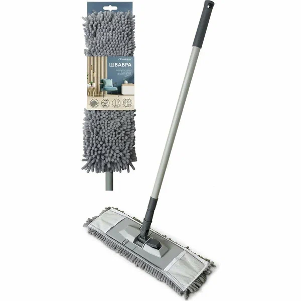 Швабра Martika с телескопической рукояткой и насадкой шенилл (то)
