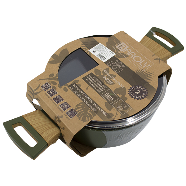 Кастрюля BAMBOO 20см со стеклянной крышкой 