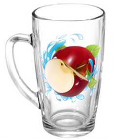 Кружка "Капучино" 400мл Яблоко красное К