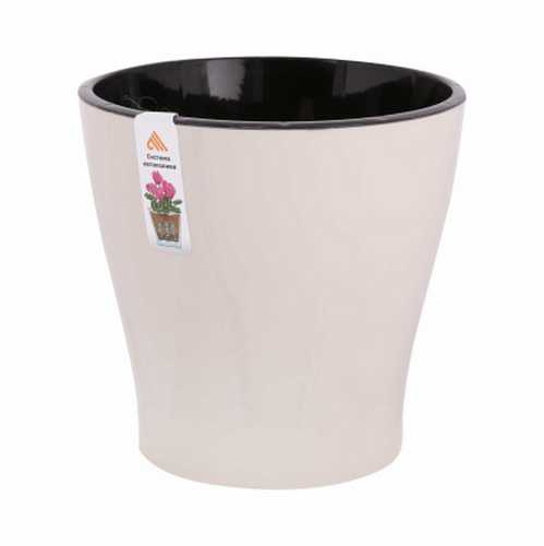 Горшок цв. для орхидеи 3,6л "Лея" двойной (бежевый)(то)