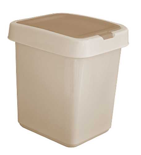 Контейнер для мусора 25л Step с крышкой Push to Open кофейный (то)