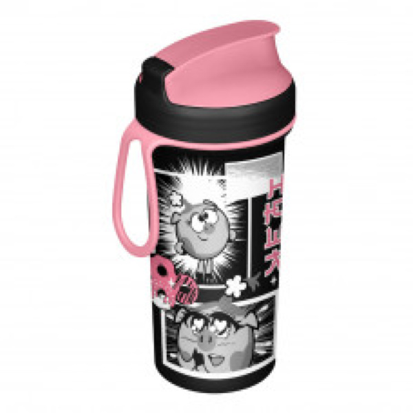 Стакан детский с декором и петлей  400мл "СМЕШАРИКИ"(Черный)(то)