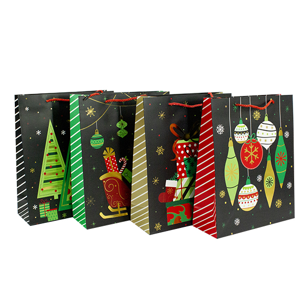 Пакет новогодний 26*32*10см
