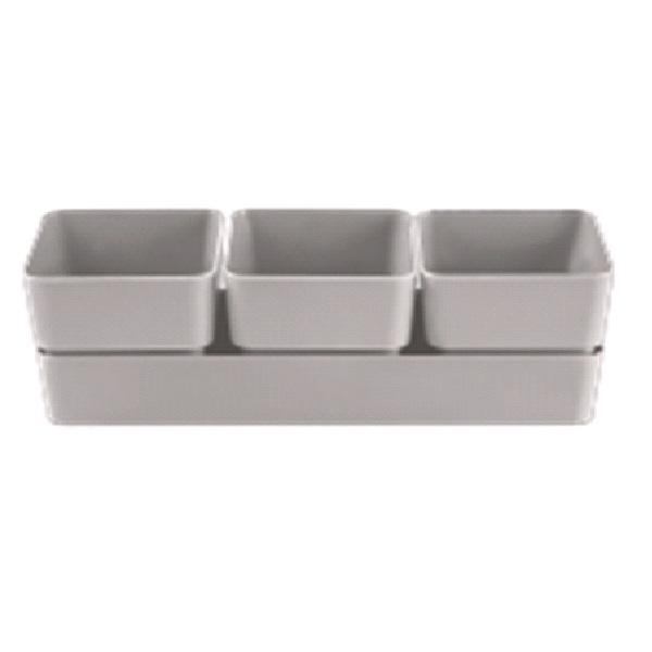 Кашпо "Фиори" Трио 0,45л Серый жемчуг