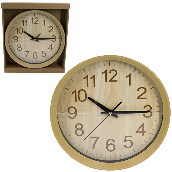 Часы настенные Ø-30см ДЕРЕВО