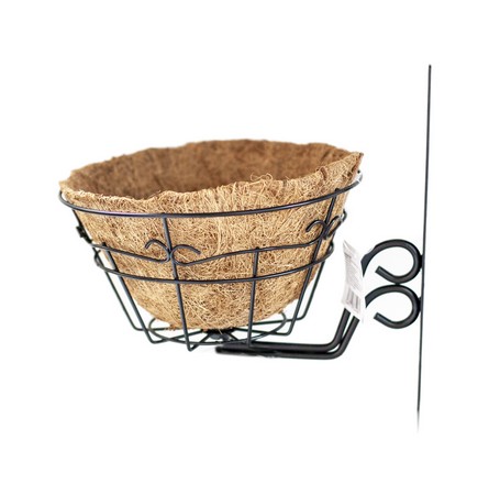 Кашпо с коковитой трапец., 20 см, настен. крепл.