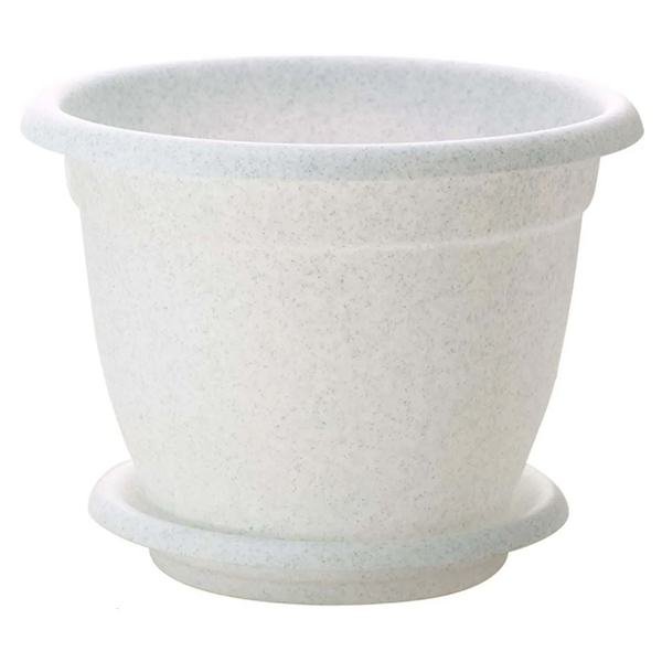 Горшок для цветов Борнео 24см/4,4л с подставкой №5 мраморный (то)