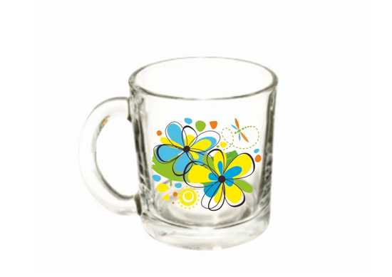 Кружка "Радужные цветы"  серия "Чайная" 300 мл