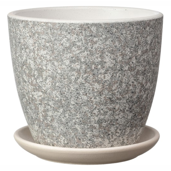 Горшок Гризайль светло-серый бутон №8