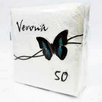 Салфетки "ВЕРОНА" 50 1сл. 24*24 белые 60