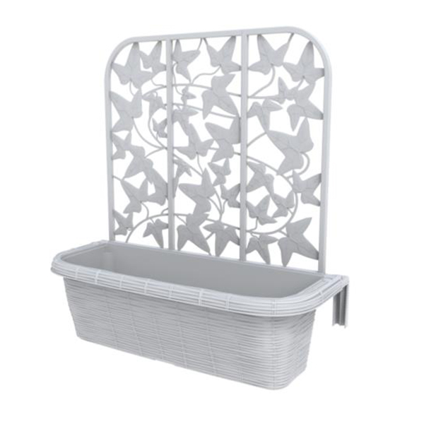 Балконный ящик RONDINE PRIVACY 60*22*64см (набор 2шт) белый