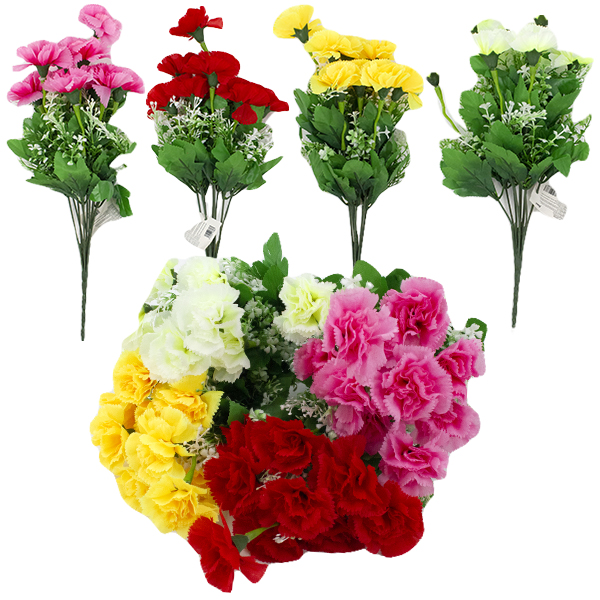 Букет искусственный ГВОЗДИКА 10цветков h-38см Букет искусственный ГВОЗДИКА 10цветков h-38см