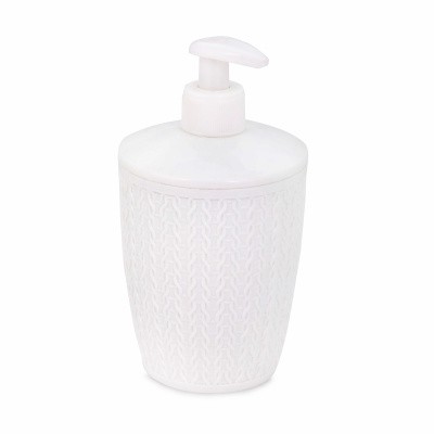 Дозатор для жидкого мыла "Вязаное плетение" (белый)(то)
