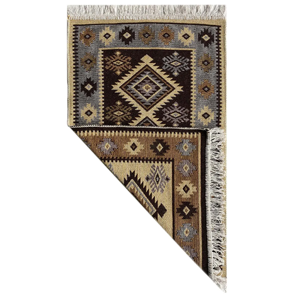 Коврик из хлопка  KILIM USAK 80х150 коричневый,бежевый, Турция 1774