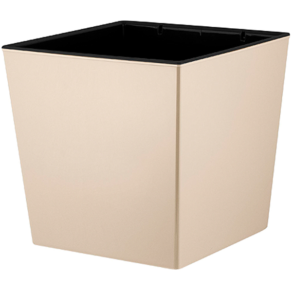 Горшок для цветов London CUBE 22л c дренажной вставкой калифорнийский миндаль