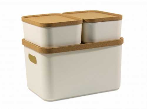 Набор органайзеров для хранения Korely (слоновая кость)	проб.дерево (то)