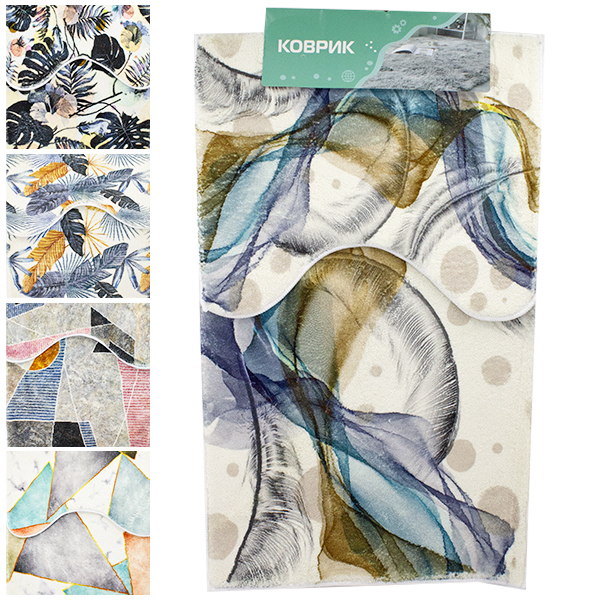 Коврик для ванной комнаты, набор 2шт (50*80см и 48*40см)