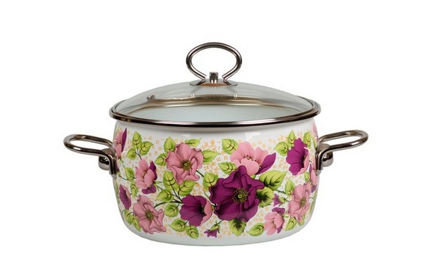 Кастрюля 2л. "VIOLETT" сфер.,бел.