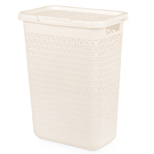 Корзина для белья "Элемент" 30л узкая (бежевый)