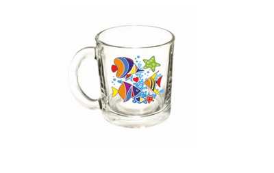Кружка 300 мл "Чайная" Яркие рыбки микс
