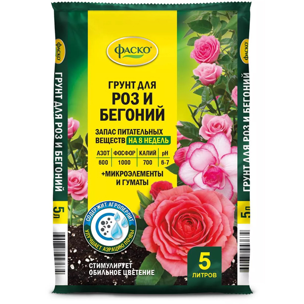 Грунт для роз Фаско Цветочное счастье 5л