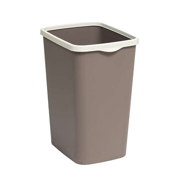 Ведро для мусора с фиксатором 20л "Tandem" (шоколад/слон.кость) (то)