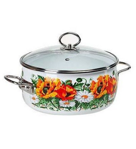 Кастрюля FLORISTERIA 1,5л  БЕЛЫЙ сфер