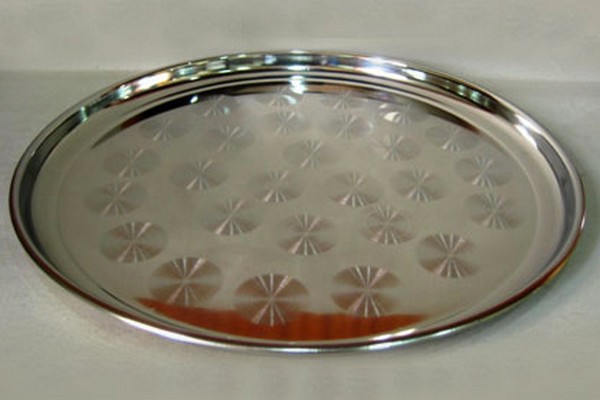 Поднос нерж. 35см круглый 