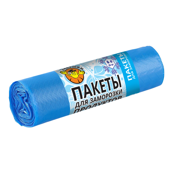 Пакетики для заморозки Ладушки П3-6 полиэтиленовые в рулоне, 6 л, 20 шт
