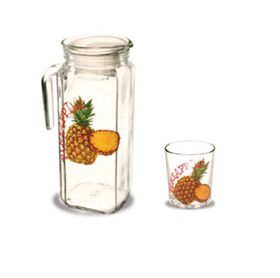 Набор стаканов 6шт. 250 мл низк "Гладкий" Ананас К 