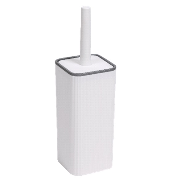 Набор (ерш+подставка) квадр. РИФ (белый/серебро) (то)