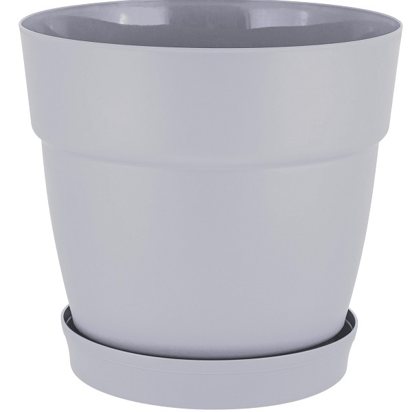 Горшок для цветов Villa de Fiori D380мм с поддоном 26л утренний туман (то)