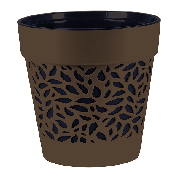 Кашпо "Блоссом" 8,3л Трюфель/Чёрный