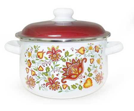 Кастрюля конич. 5,5л ВЫШИВКА эмаль