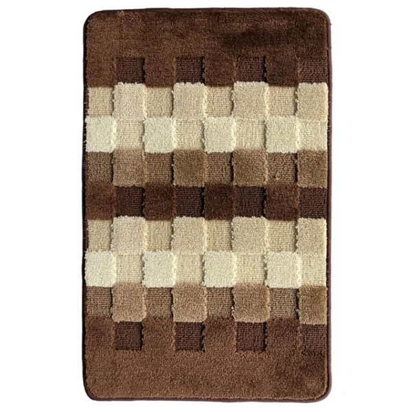 Коврик для ванной L'CADESI Marathon, 60х100, Блок-то блок темно-коричневый, Турция