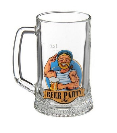 Кружка для пива 1 шт. "Праздник Пива" серия "Ладья" 500 мл