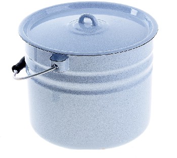 Ведро эмал.  9л с крышкой без рисунка (эмаль)