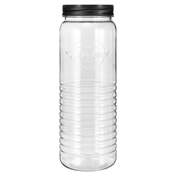 Банка круглая с эмбоссингом ORIGINAL 2л (Черный) (то)