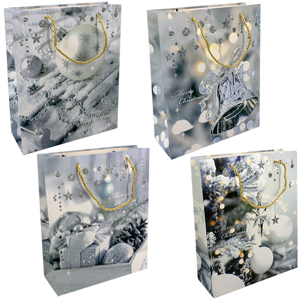Пакет подарочный НОВОГОДНИЙ 42*30*12см