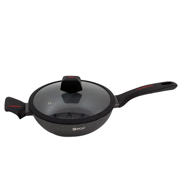 Сковорода 24см глубокая со стеклянной крышкой (серия DOLCE VITA)