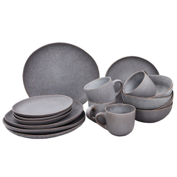 Набор столовый JEWEL Грей 16 предметов (керамика)