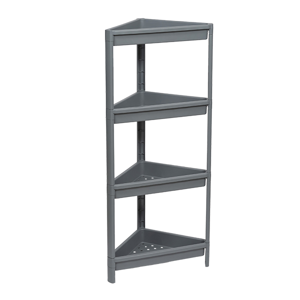 Этажерка угловая VIKEA 4-х ярусная (серый) (то)