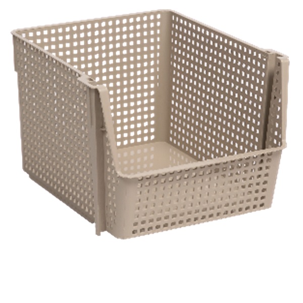Корзинка "Лофт" 20л 395х300х245мм штабелируемая (латте) (то)