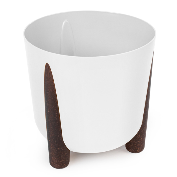 Кашпо на ножках "Жардин" 21л (с дренажной вставкой) (белый)