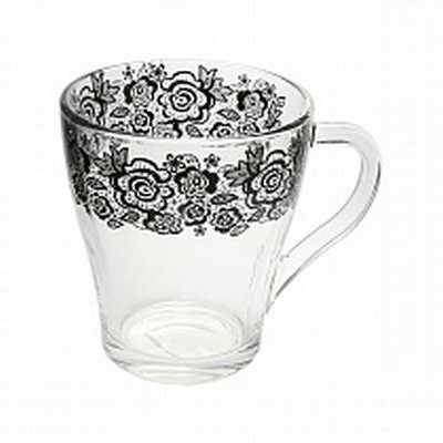 Кружка для чая 250 Грация "Кружево черное"