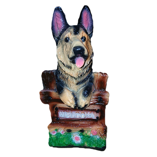 Изделие из гипса "Собака у забора" (380*200мм) 111